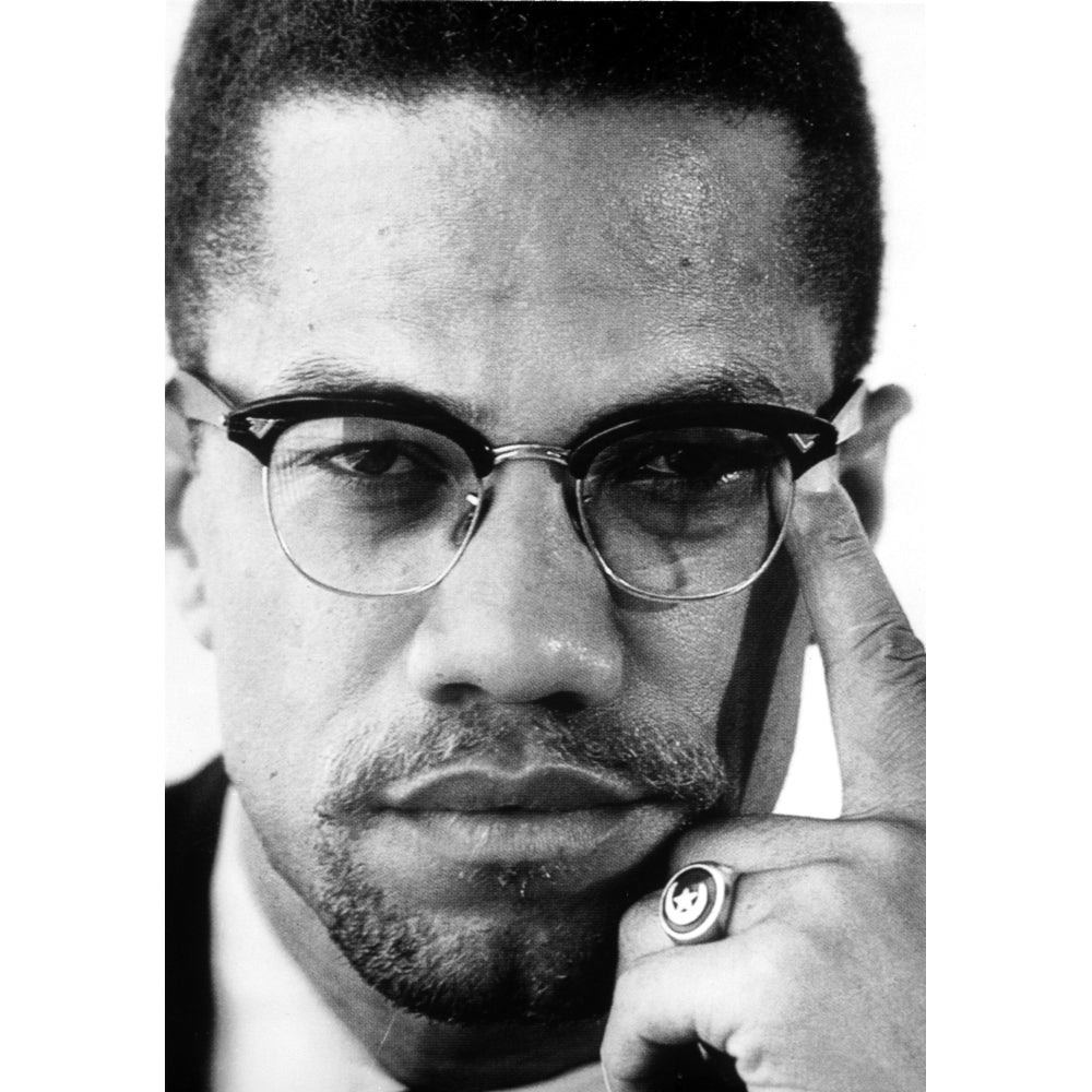 Close up Malcolm X Photo Print Image 1