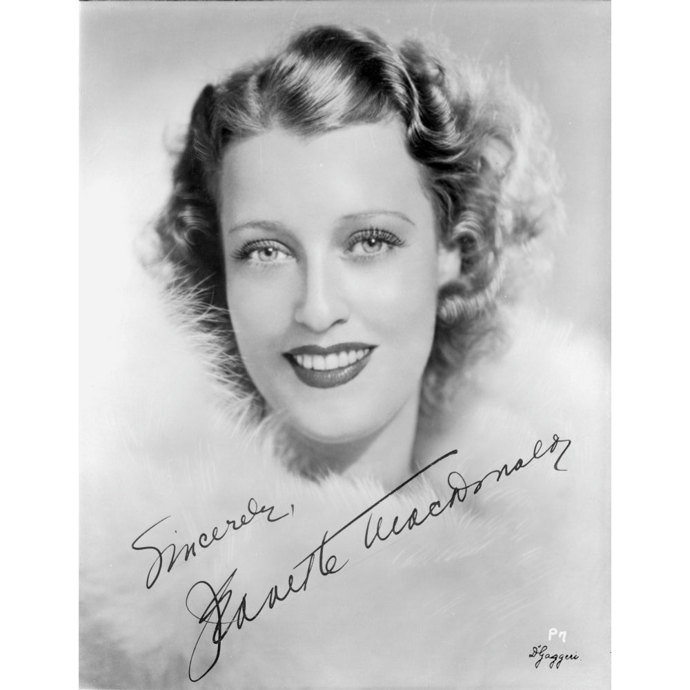 Signed Jeanette MacDonald Photo Print Image 1