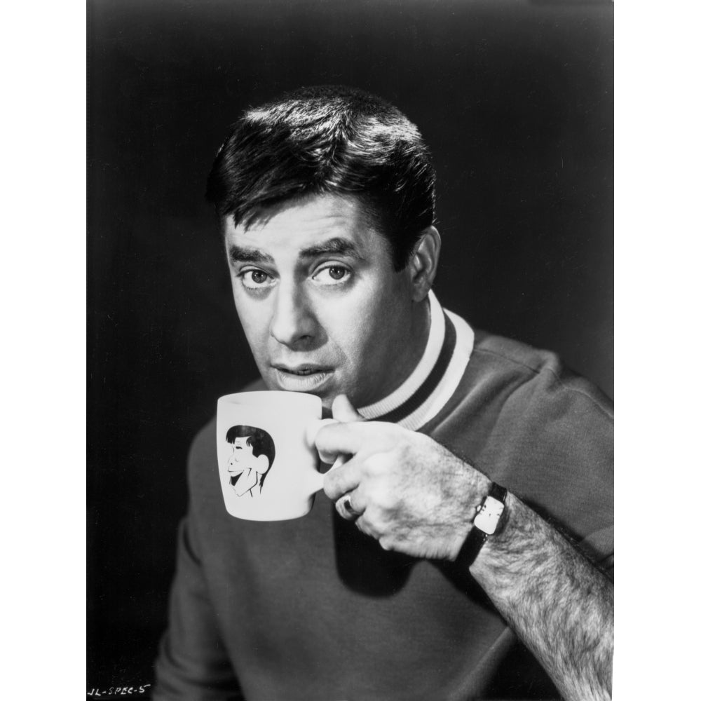 Jerry Lewis drinking coffee Photo Print Image 1