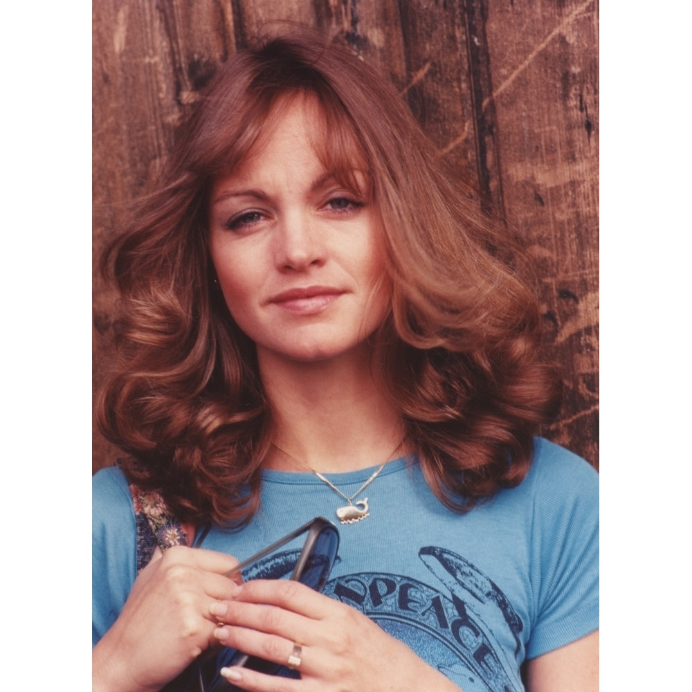 Pamela Sue Martin Portrait in Blue Shirt Photo Print Image 1