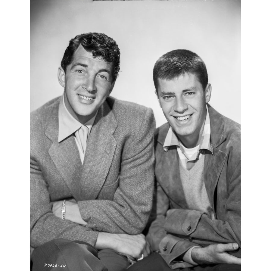 Dean Martin and Jerry Lewis Posed in Coat with White Collar Photo Print Image 1