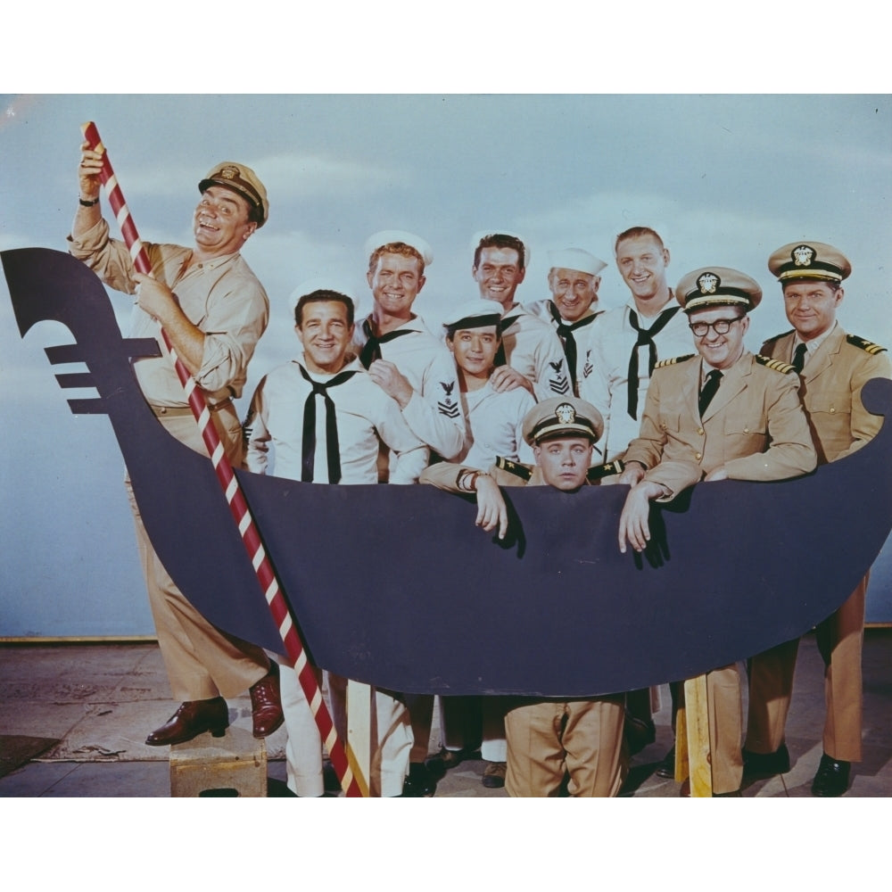 McHales Navy Group Picture on a Boat in Classic Photo Print Image 1