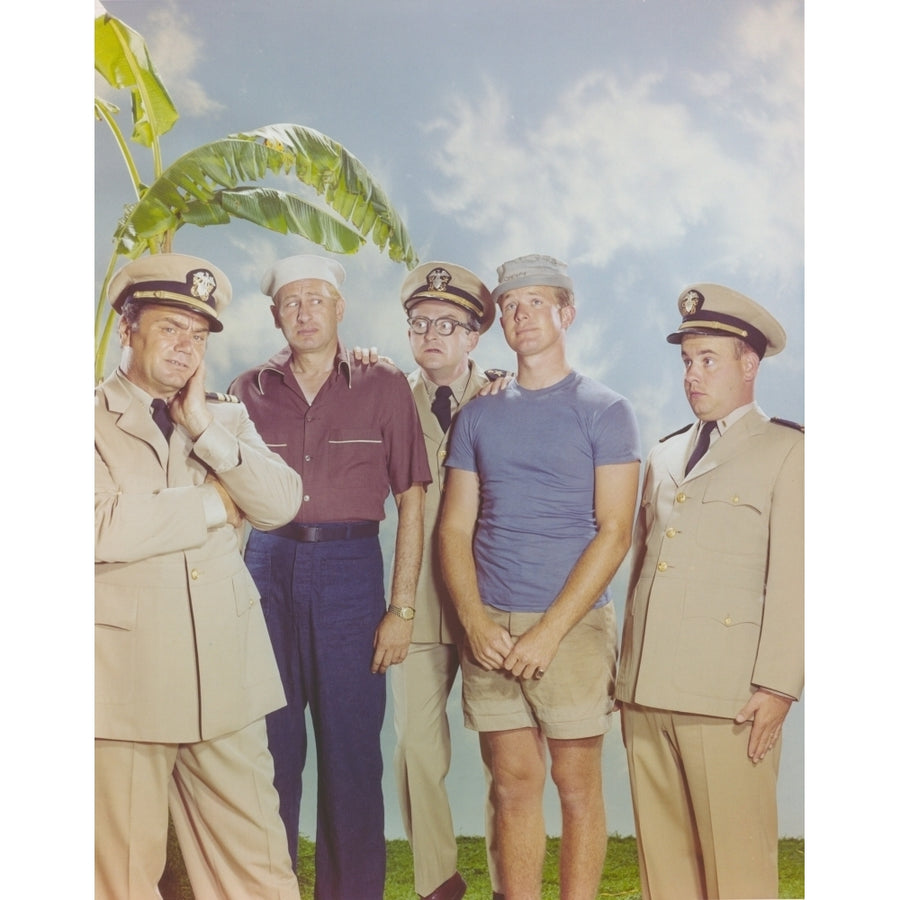 McHales Navy Group Picture with Banan Background Photo Print Image 1