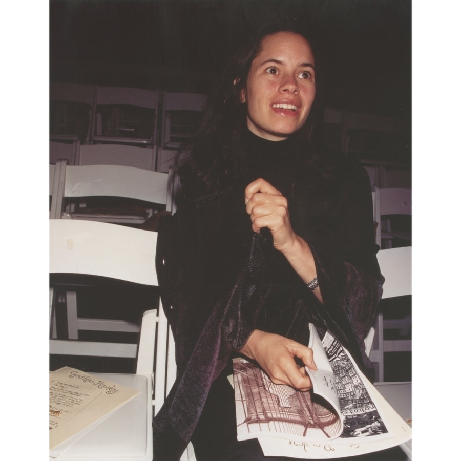 Natalie Merchant Seated in Black Robe Photo Print Image 1