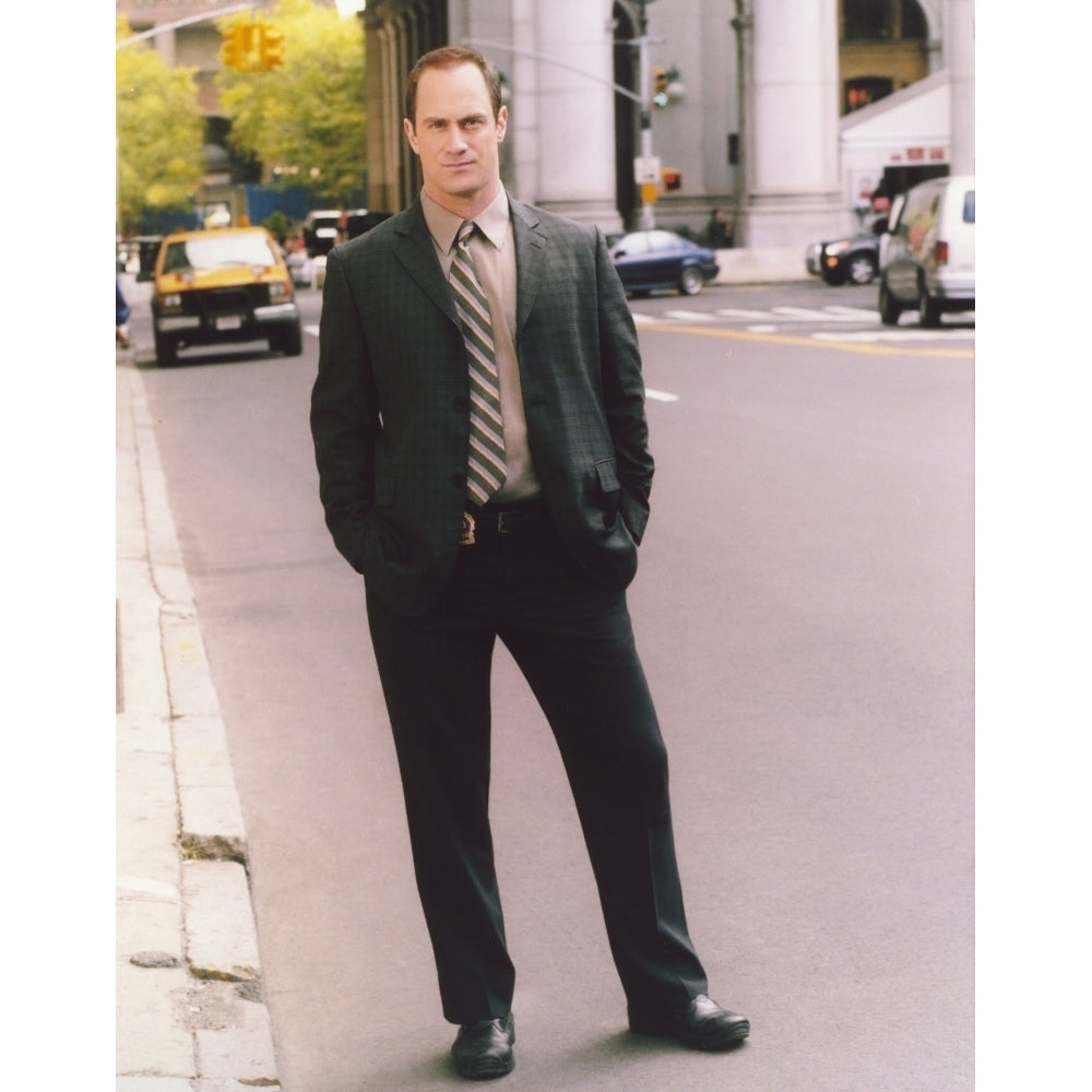 Christopher Meloni standing in Coat Portrait Photo Print Image 1