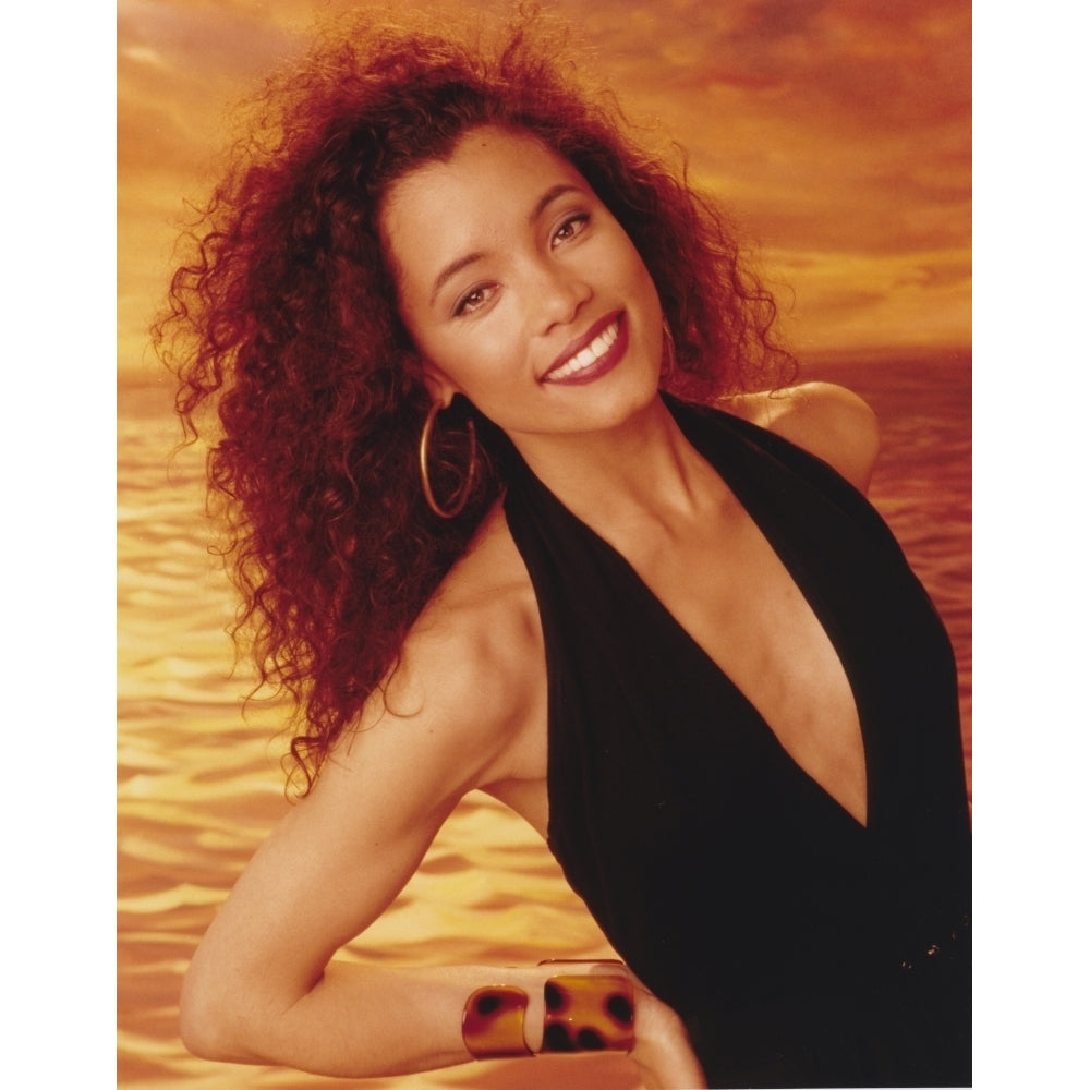 Michael Michele smiling in Black Dress Photo Print Image 1