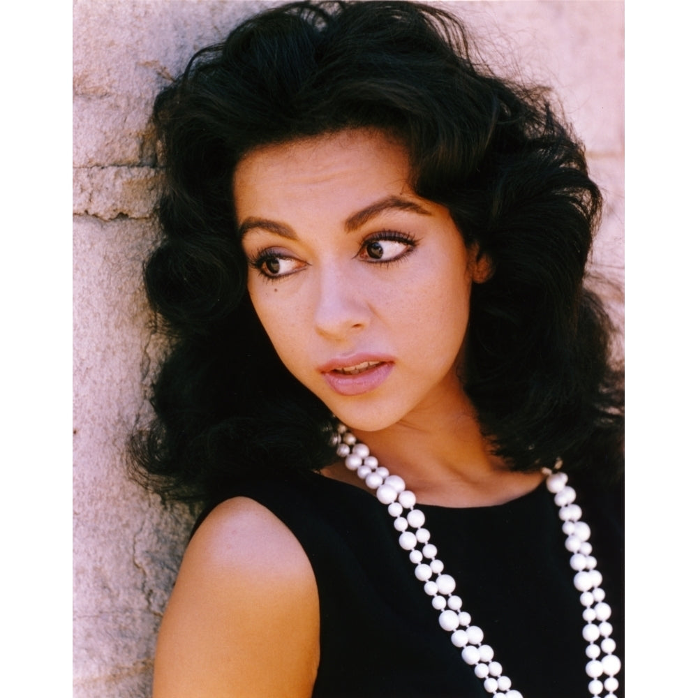 Rita Moreno Looking Away In Black Dress With Necklace Photo Print Image 1