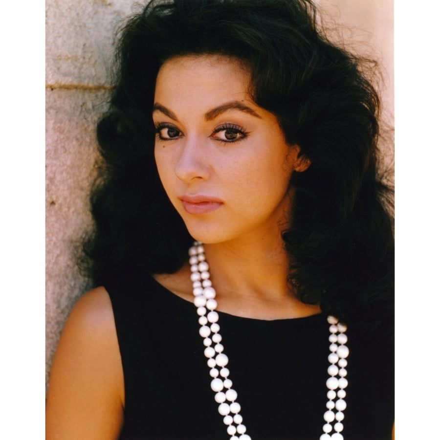 Rita Moreno Posed in Black Dress With Necklace Photo Print Image 1