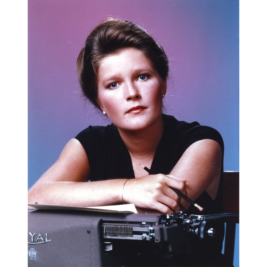 Kate Mulgrew Posed in Black Dress With Pencil Photo Print Image 1