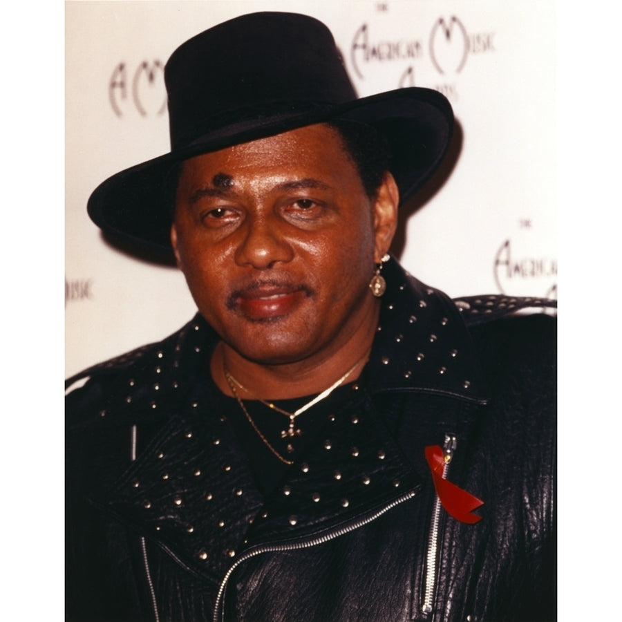 Neville Aaron Neville Aaron Neville - in Black Jacket with Hat Portrait Photo Print Image 1