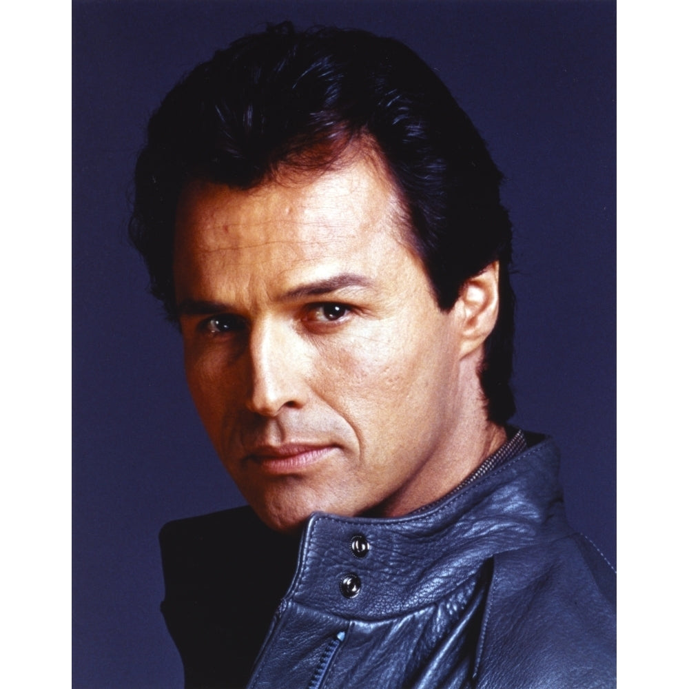 Michael Nader in Black Leather Jacket Close Up Portrait Photo Print Image 1