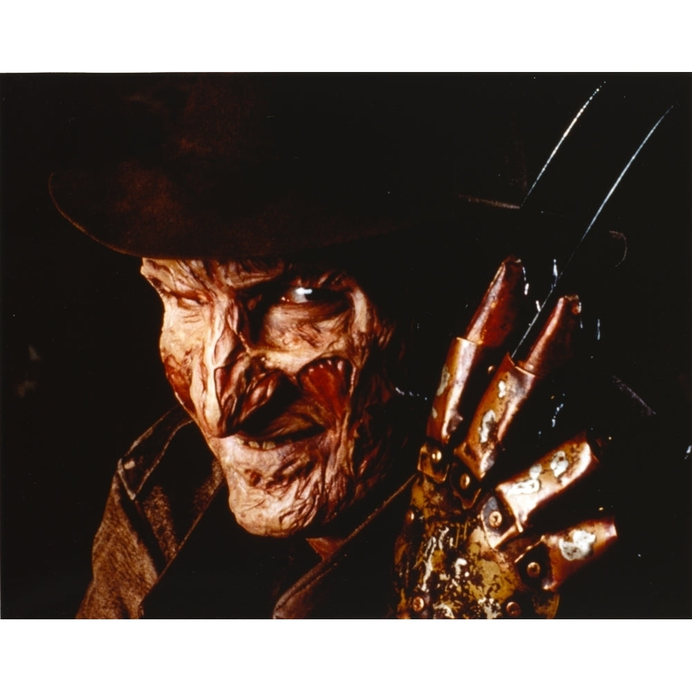 Nightmare On Elm Street Freddy in Close Up smiling Portrait with Hat Photo Print Image 1