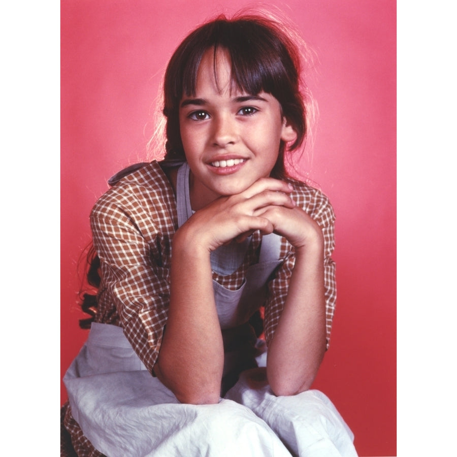 Sydney Penny Posed With Red Background Portrait Photo Print Image 1