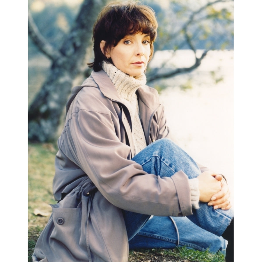 Kathleen Quinlan in Gray Leather Jacket Portrait Photo Print Image 1