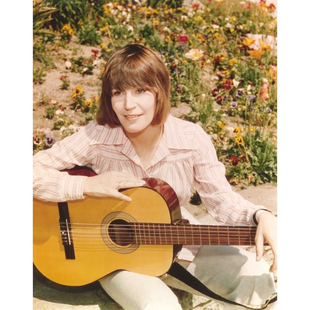 Helen Reddy Posed in Long Sleeves Stripes Portrait Photo Print Image 1