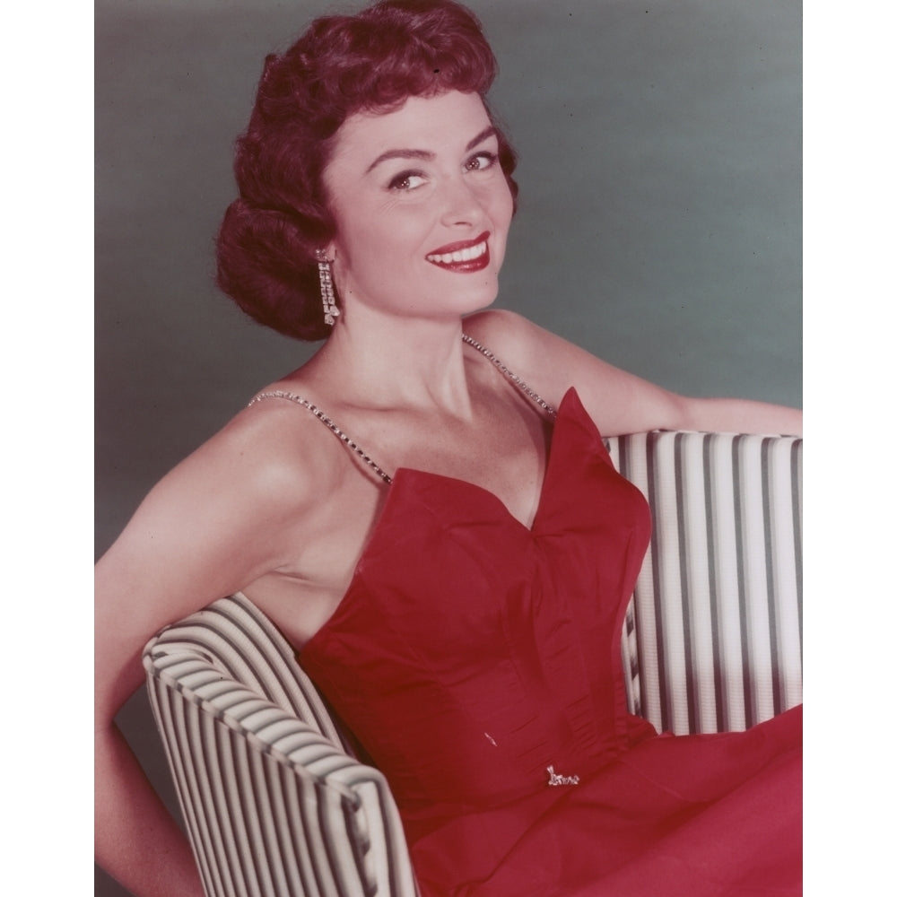 Donna Reed Posed in Red Gown Photo Print Image 1