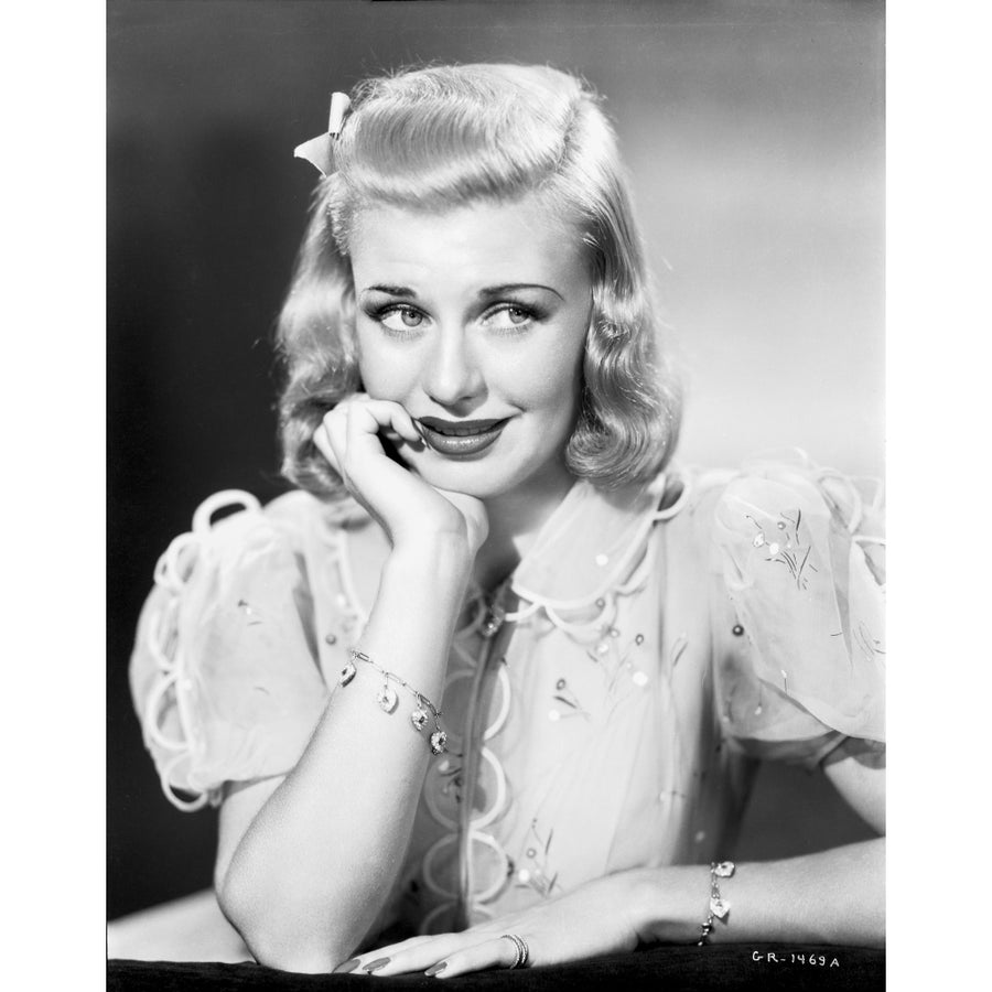 Ginger Rogers wearing White Dress Portrait Photo Print Image 1