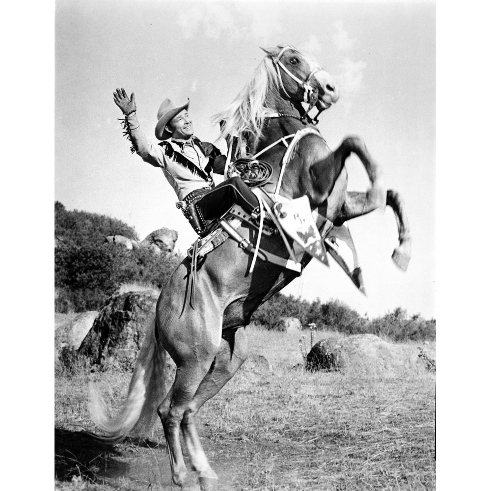 Roy Rogers on a rearing horse Photo Print Image 1