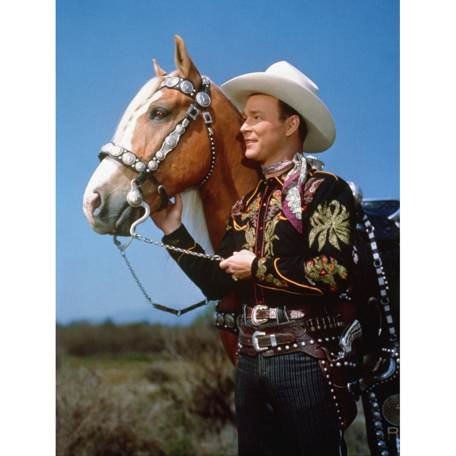 Roy Rogers with a Brown Horse Photo Print Image 1