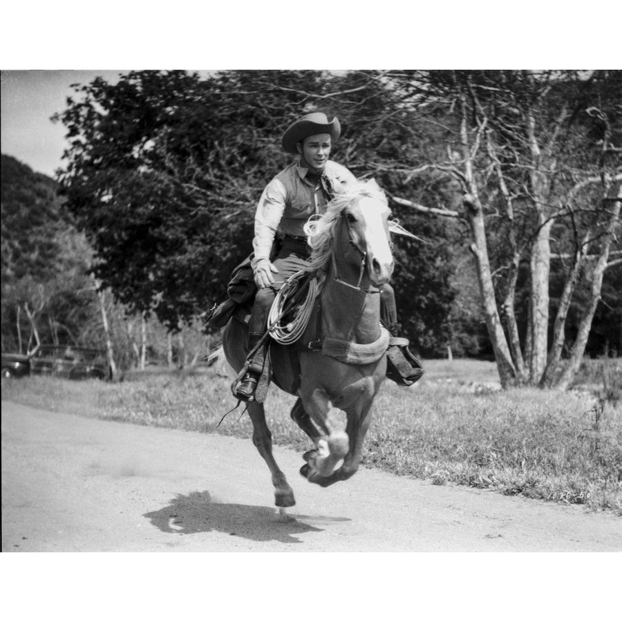 Roy Rogers Riding on a Running Horse Photo Print Image 1