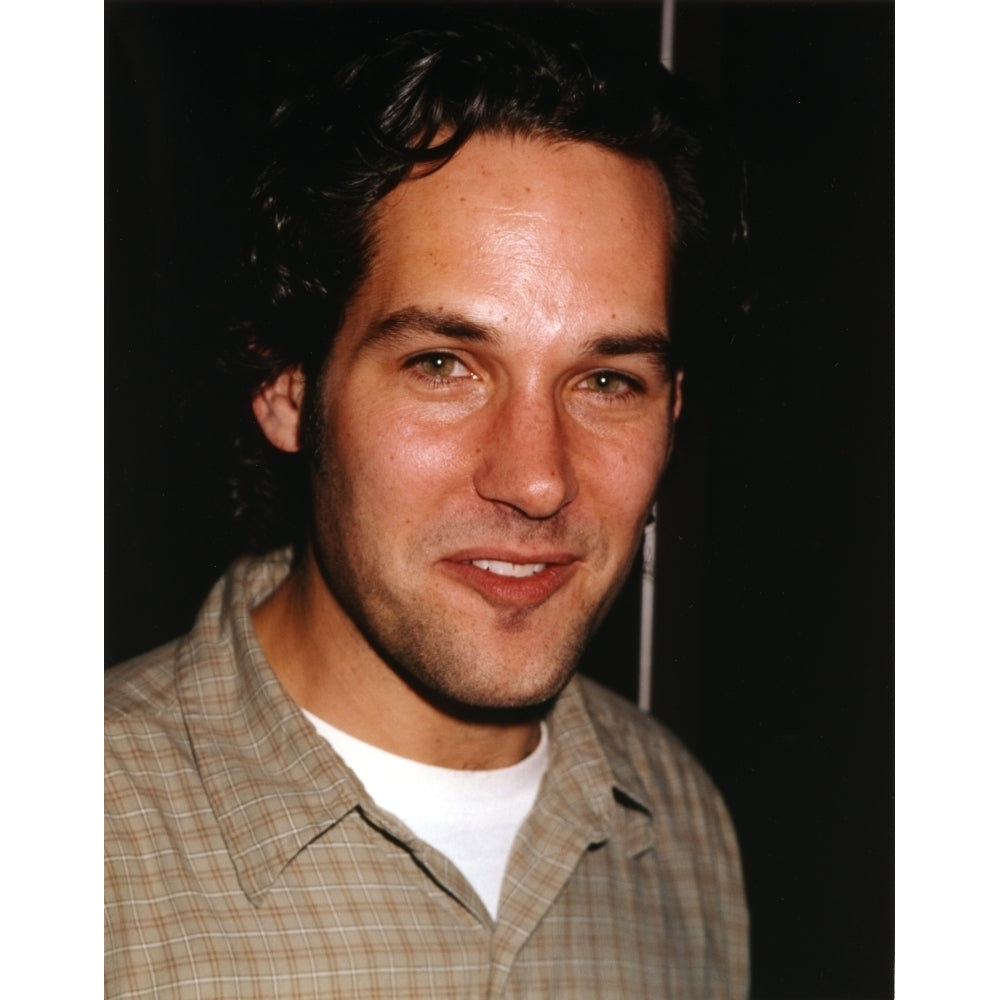 Paul Rudd Portrait in Brown Plaid Polo Photo Print Image 1