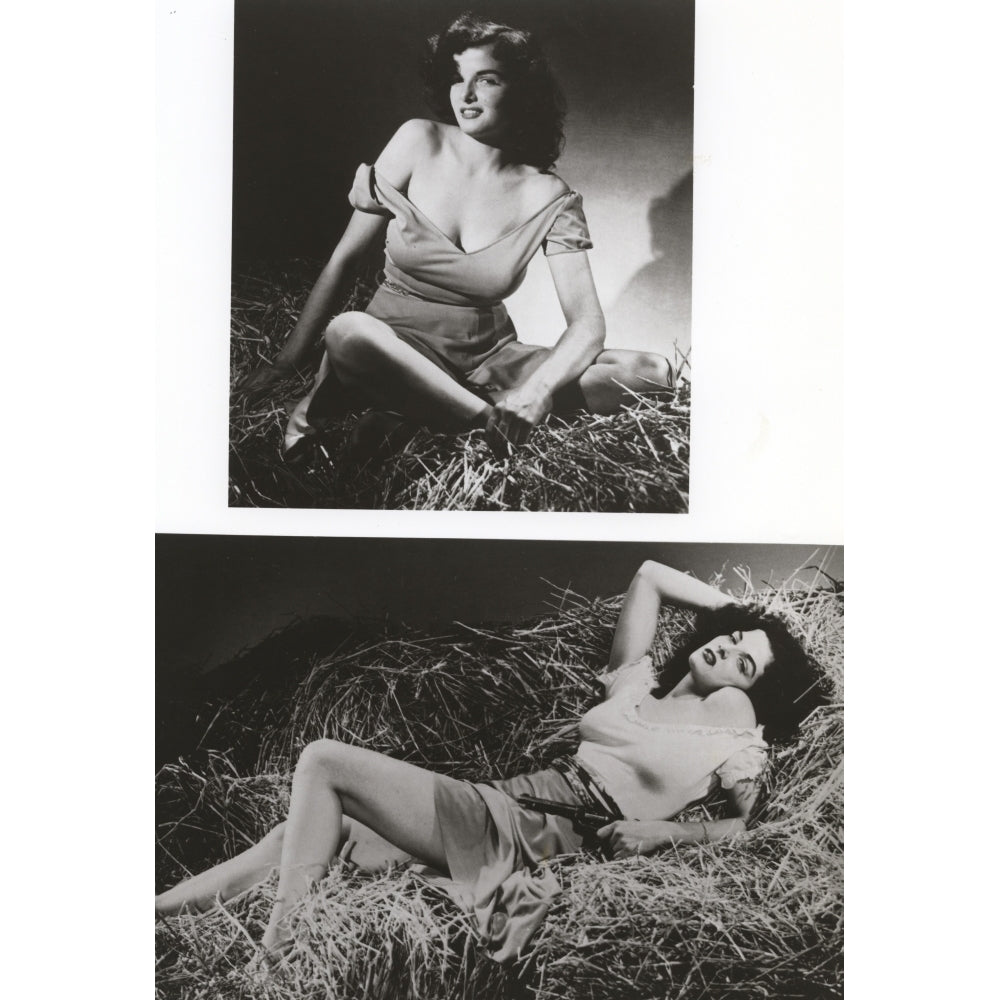 Jane Russell in a hay bale Photo Print Image 1