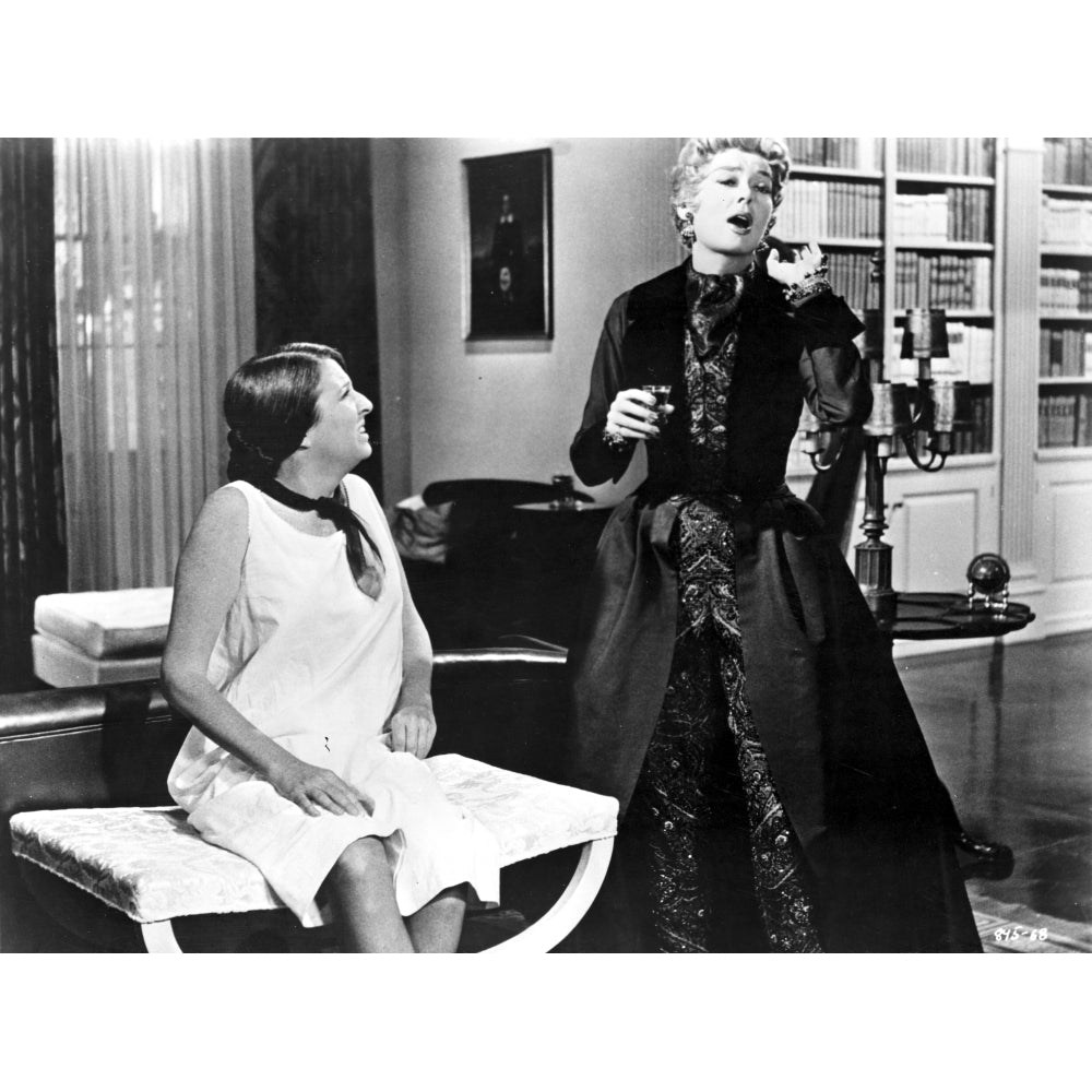 Rosalind Russell in Dress with Woman Seated on Chair Photo Print Image 1