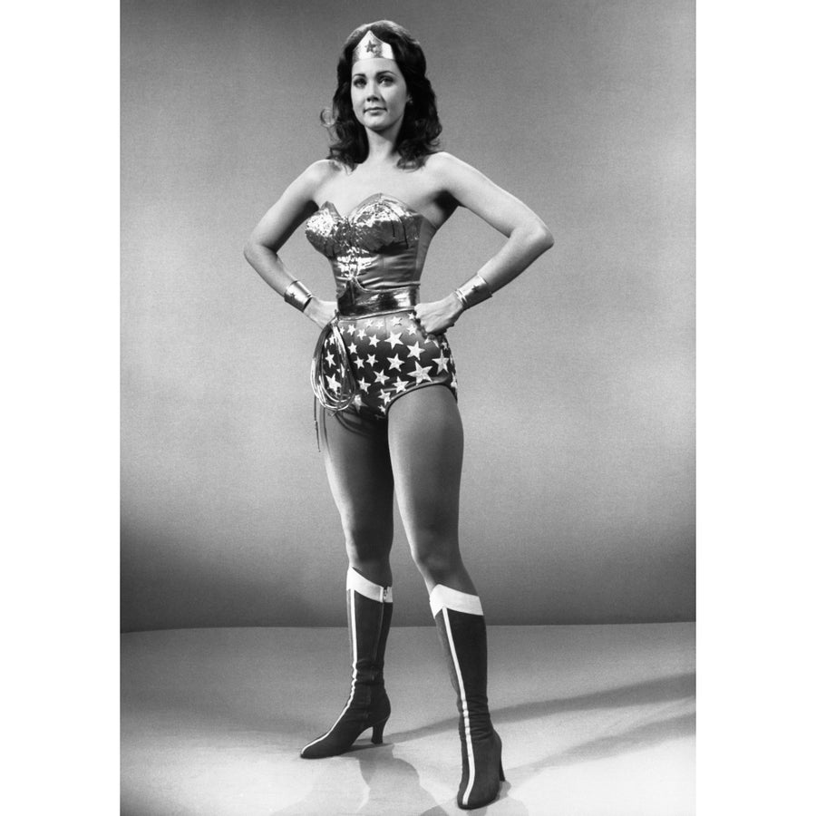 Lynda Carter standing in Wonder Woman with Hands on Hips Photo Print Image 1