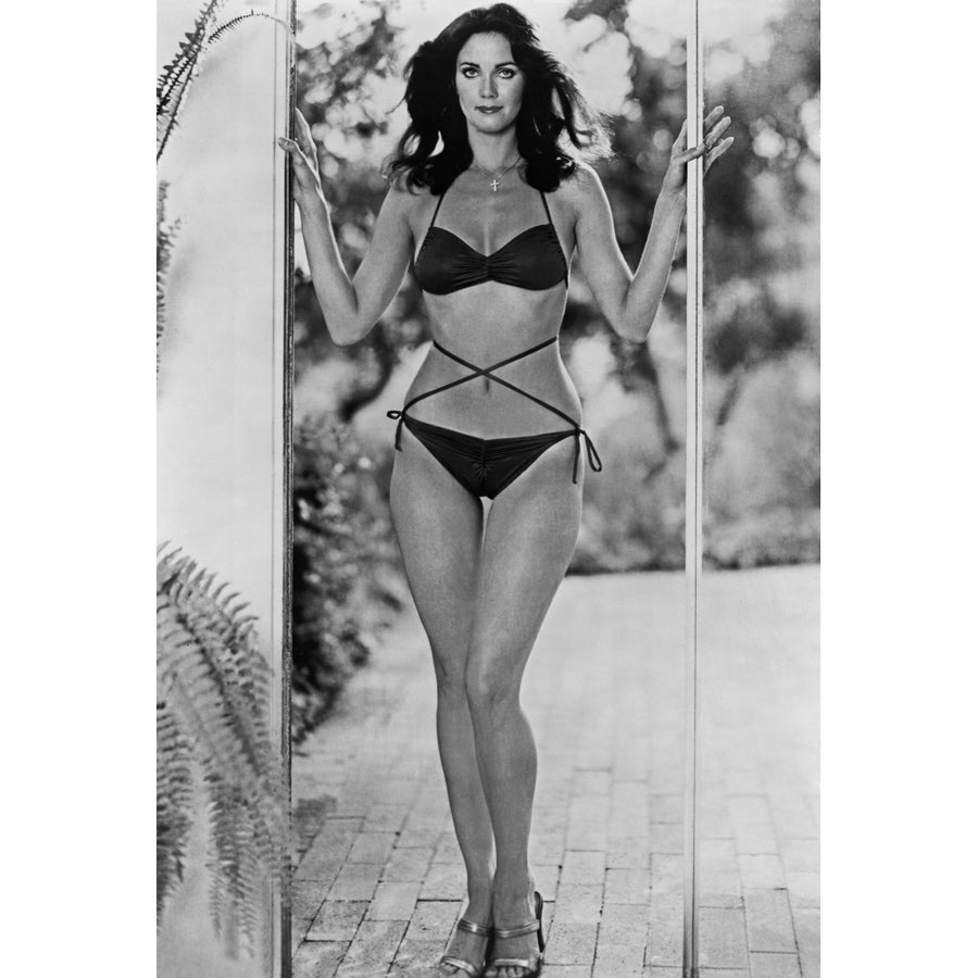 Lynda Carter Posed in Bikini Classic Portrait Photo Print Image 1