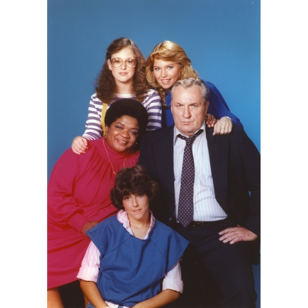 Nell Carter Family Portrait in Blue Background Photo Print Image 1