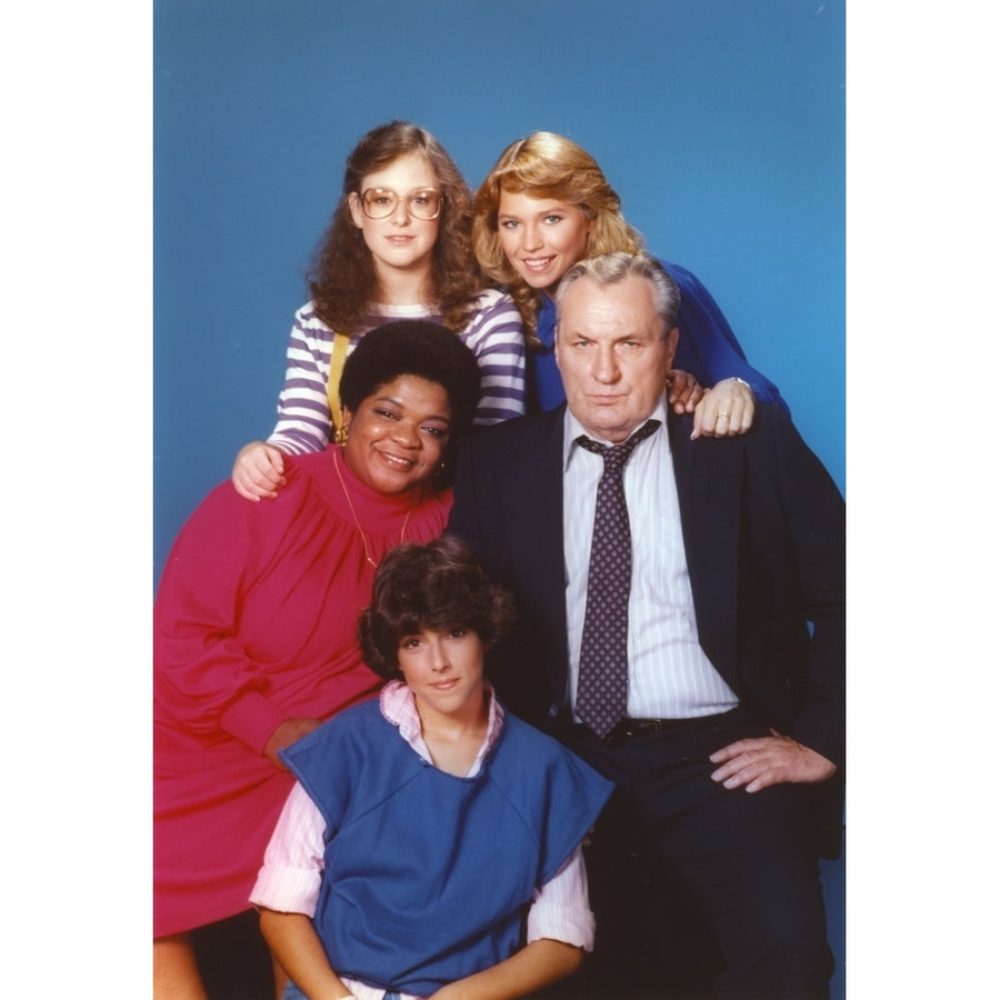 Nell Carter Family Portrait in Blue Background Photo Print Image 1