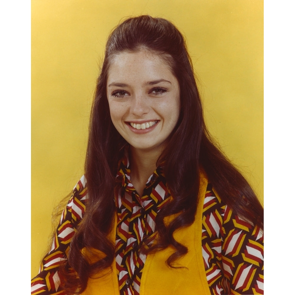 Angela Cartwright Posed in Yellow Background Photo Print Image 1