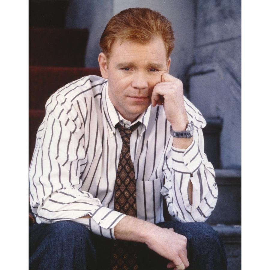 David Caruso Posed in Black and White Polo Stripes Photo Print Image 1