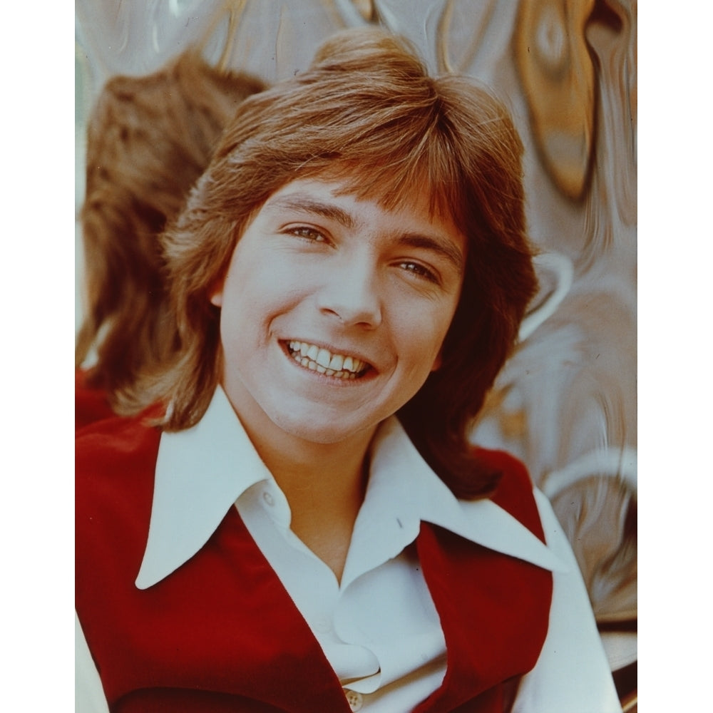 David Cassidy smiling in Red Vest Photo Print Image 1