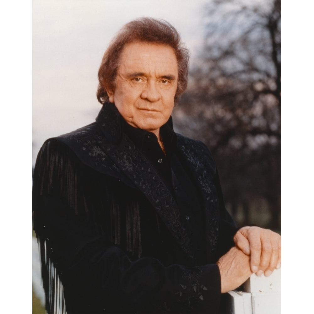 Johnny Cash wearing a Black Suit Photo Print Image 1