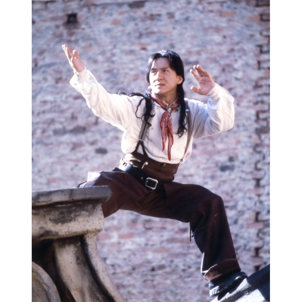 Jackie Chan Posed in Red Scarf Photo Print Image 1