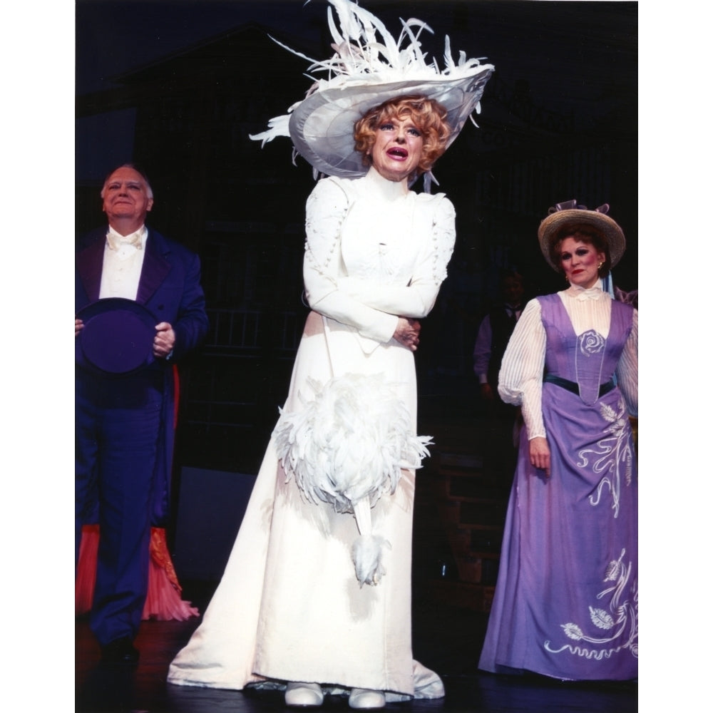 Carol Channing Posed in White Dress Photo Print Image 1