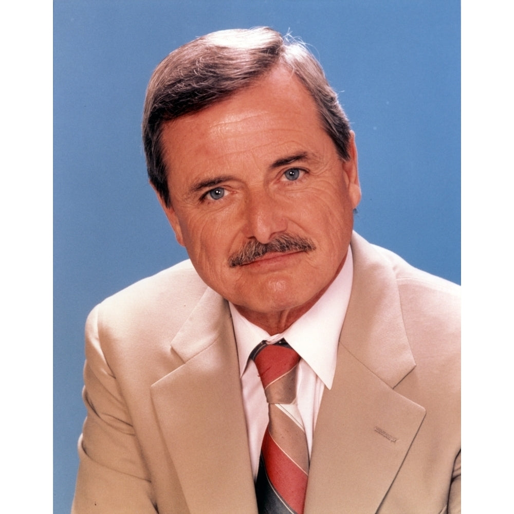 William Daniels in Formal Suit Blue Background Portrait Photo Print Image 1