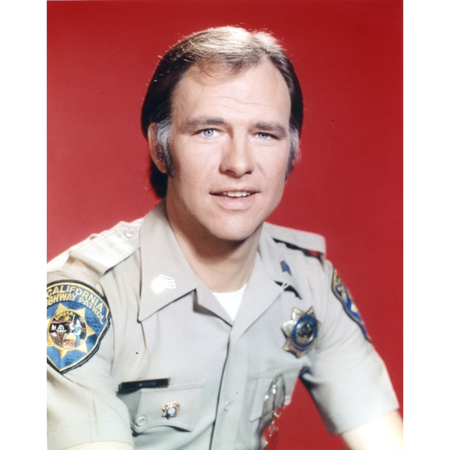 Chips Portrait in Police Uniform with Red Background Photo Print Image 1