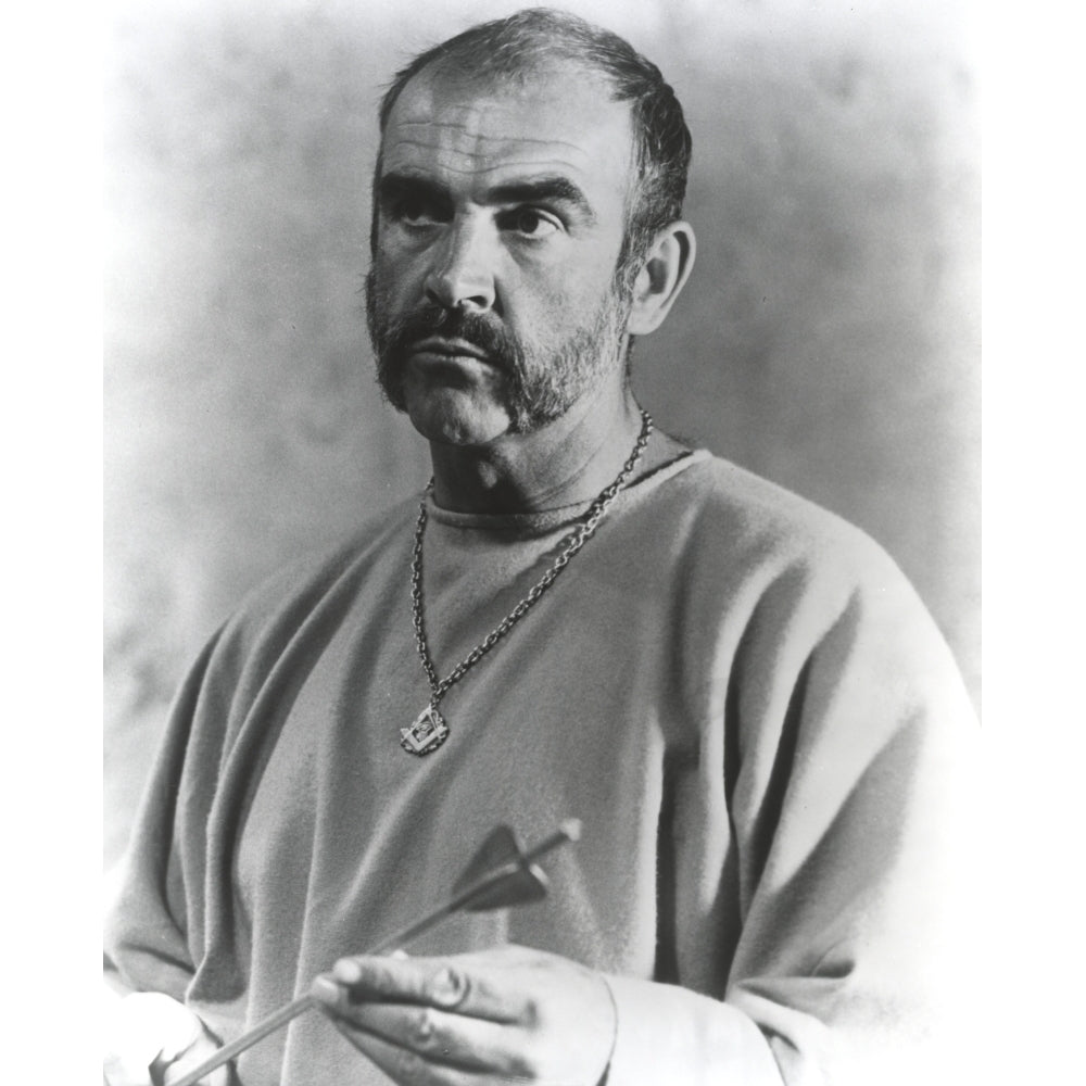 Sean Connery Holding Arrow Black and White Portrait Photo Print Image 1