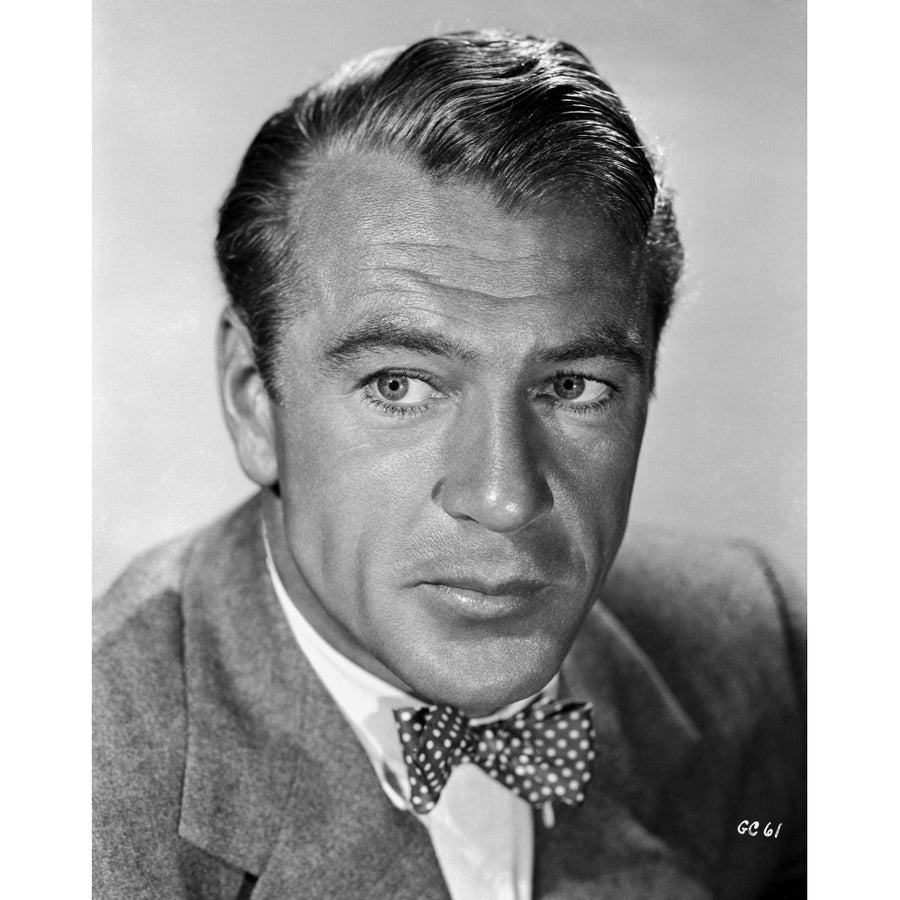 Gary Cooper Posed in Suit and Dotted Tie Photo Print Image 1