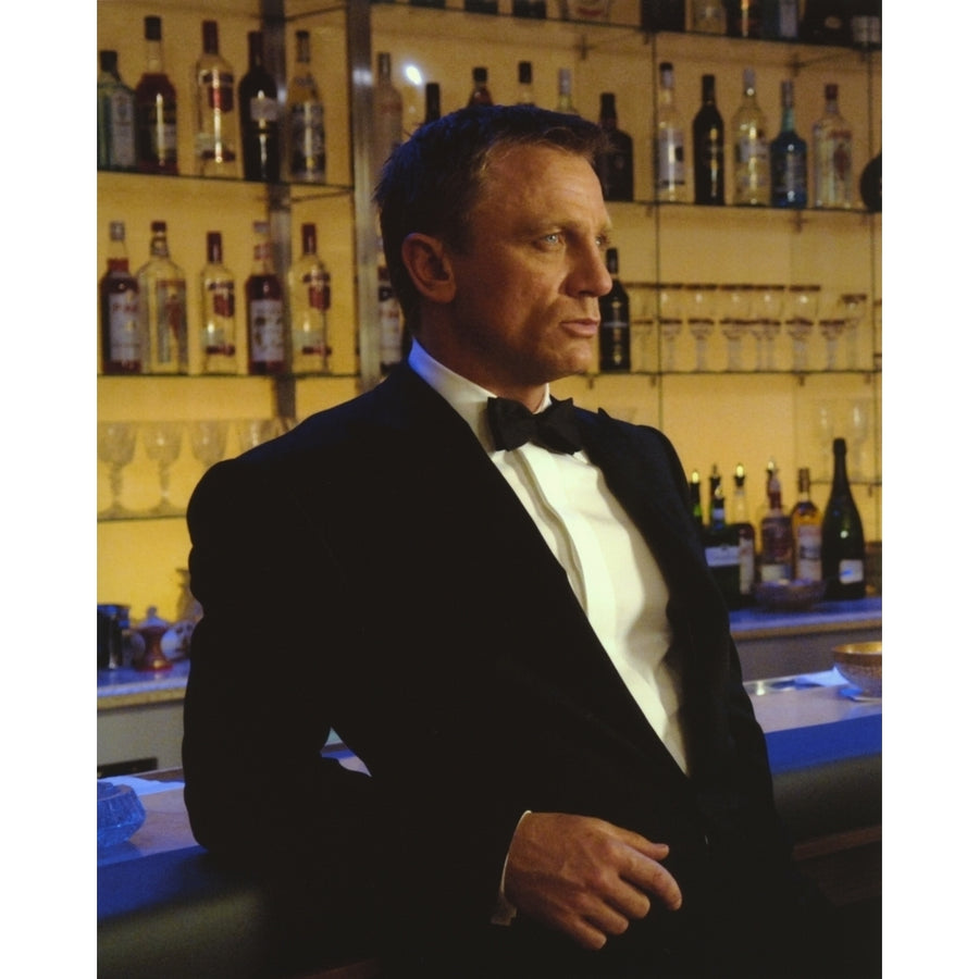 Daniel Craig Leaning in Black Tuxedo Photo Print Image 1