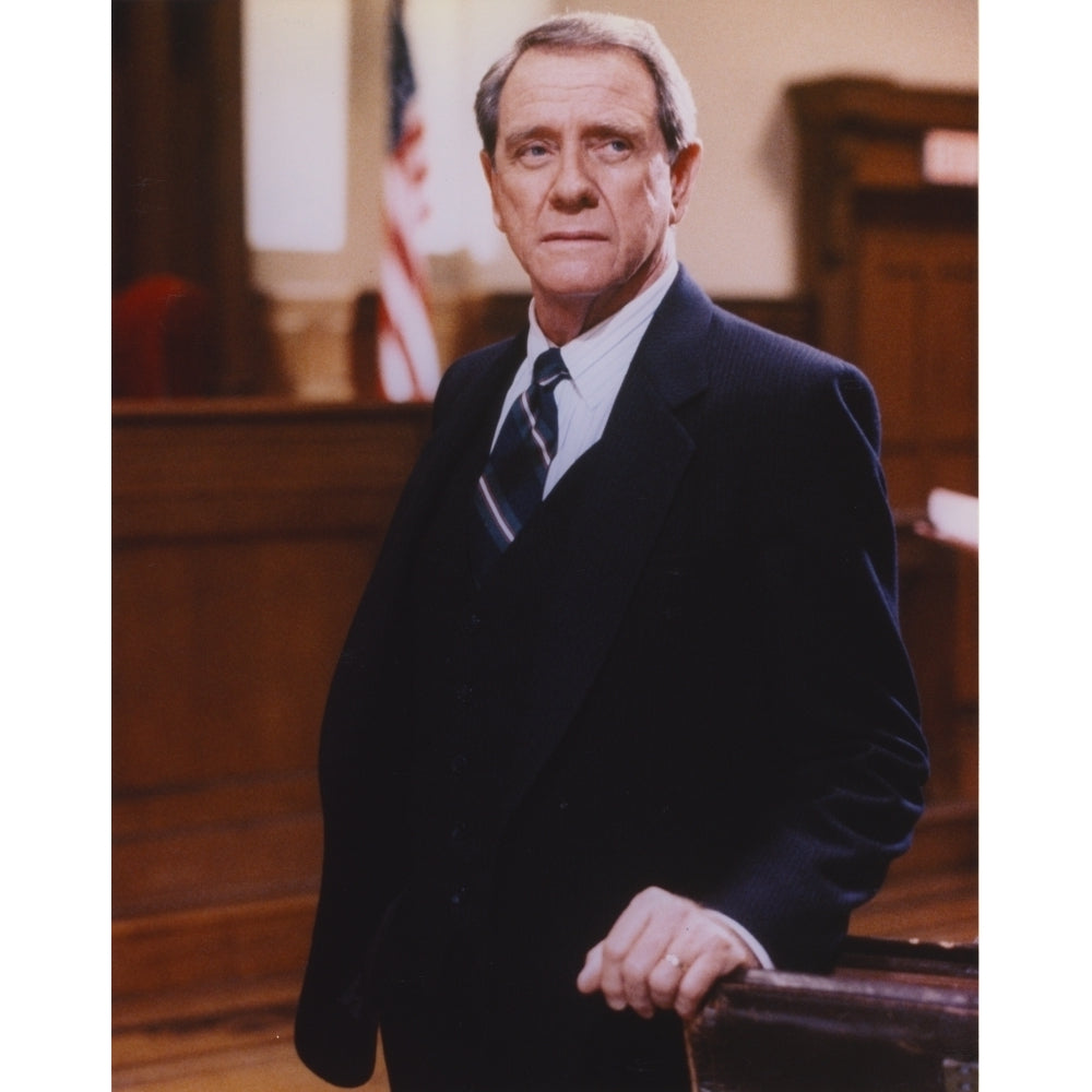 Richard Crenna Posed in Black Suit and Tie Photo Print Image 1