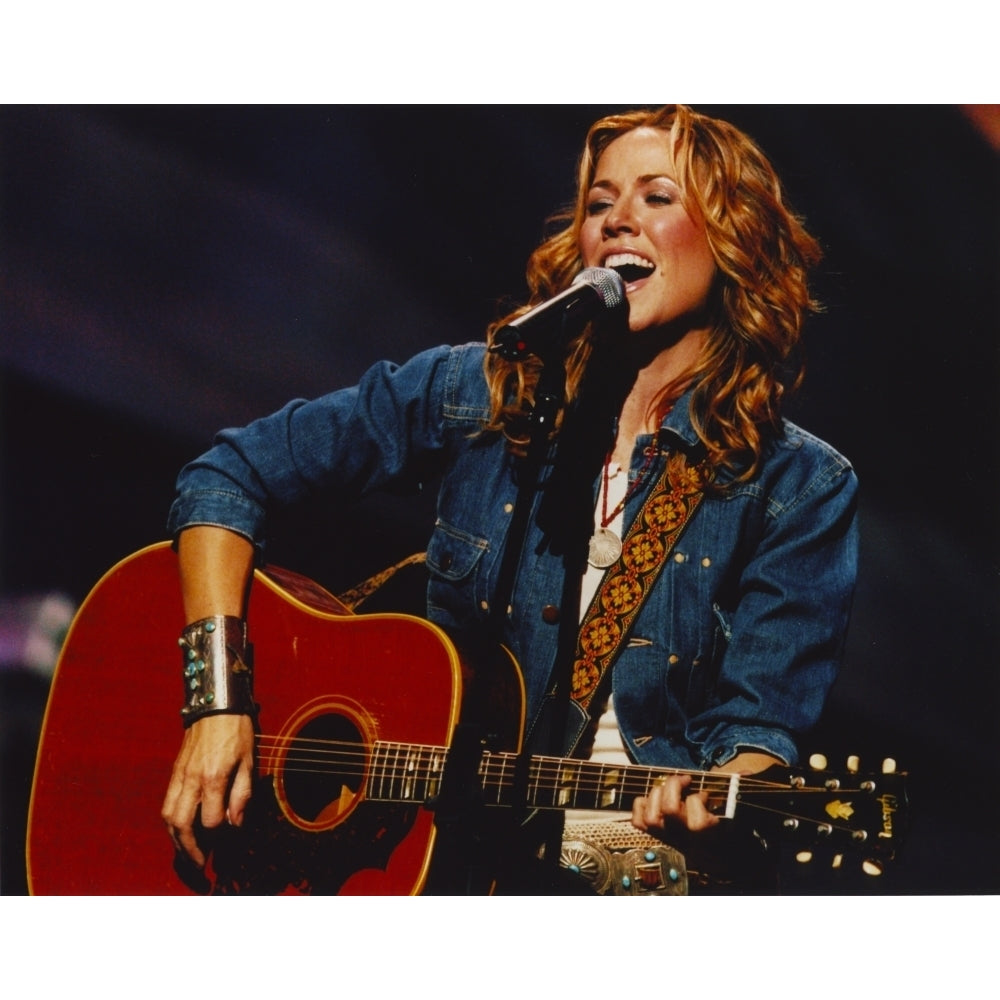 Sheryl Crow singing in Blue Denim Jacket Photo Print Image 1