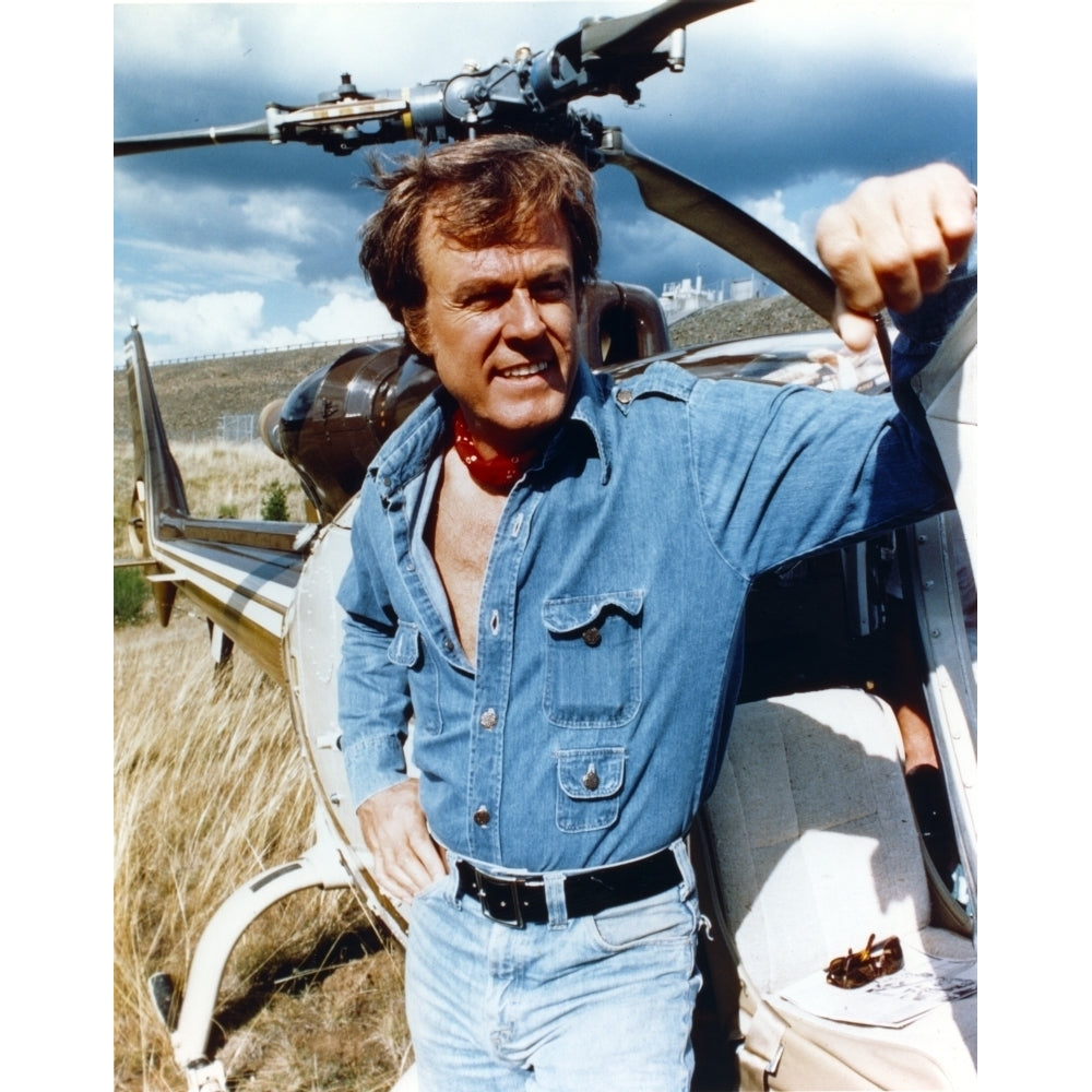 Robert Culp Posed in Blue Denim Jacket Photo Print Image 1