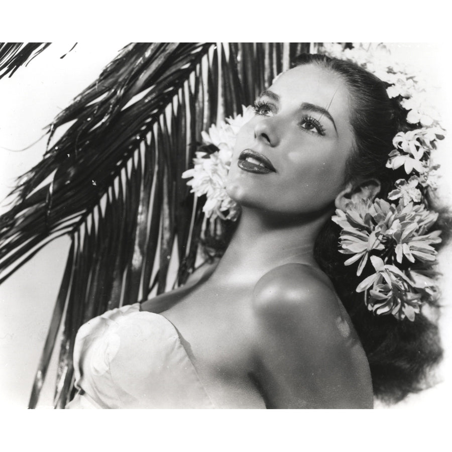 Jinx Falkenburg with flowers in her hair Photo Print Image 1