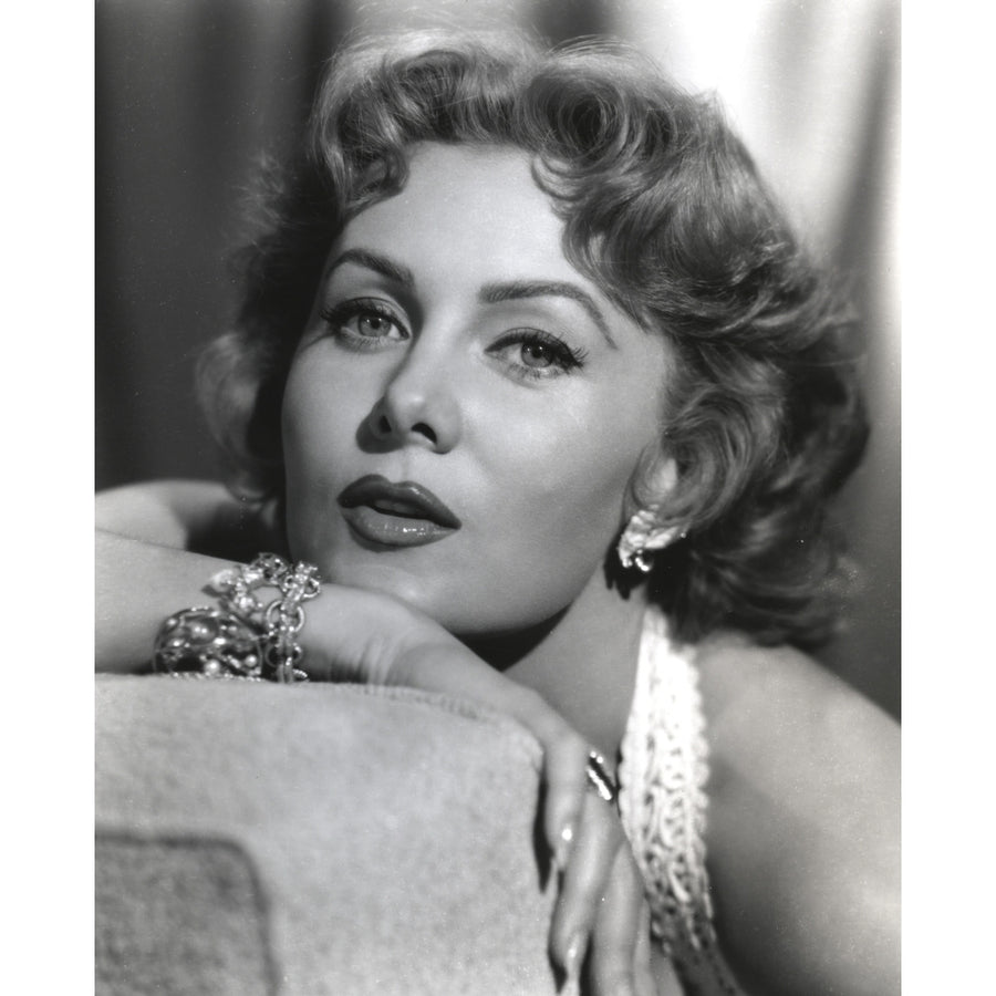 Rhonda Fleming Leaning Forward Portrait Photo Print Image 1