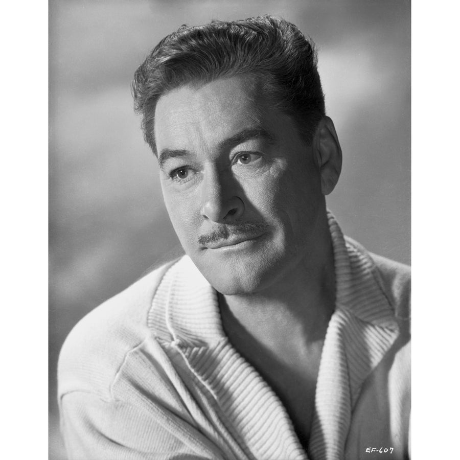 Errol Flynn Portrait in Black and White Photo Print Image 1