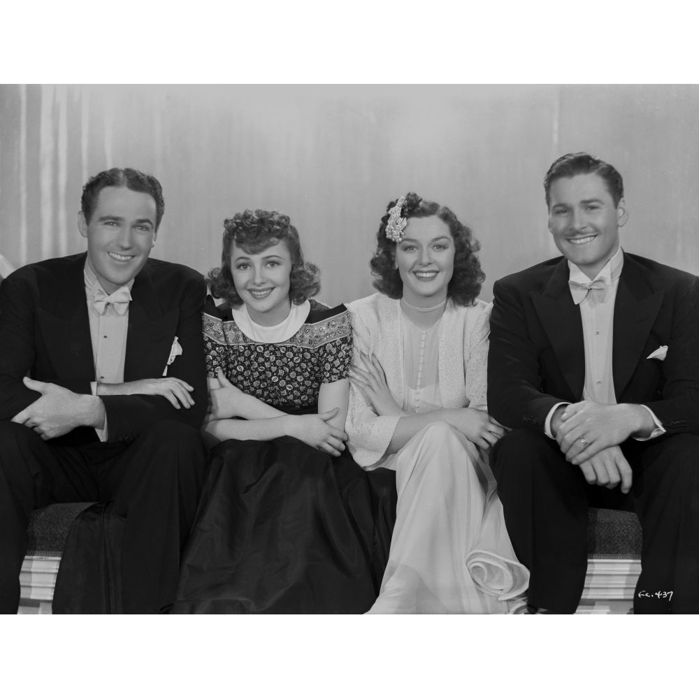 Errol Flynn Group Seated in Classic Photo Print Image 1