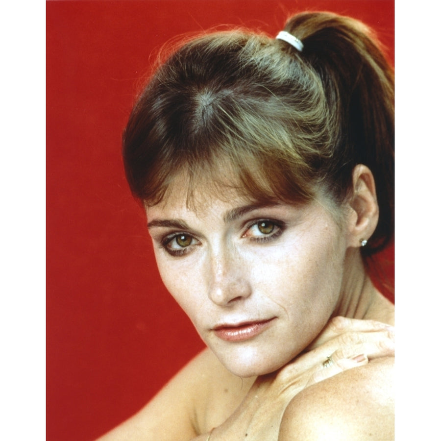 Margot Kidder Close Up Portrait with Red Background Photo Print Image 1